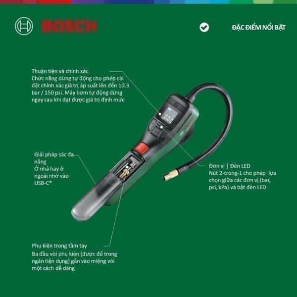 Máy Bơm Cầm Tay Đa Năng Bosch Easy Pump - Ảnh 5