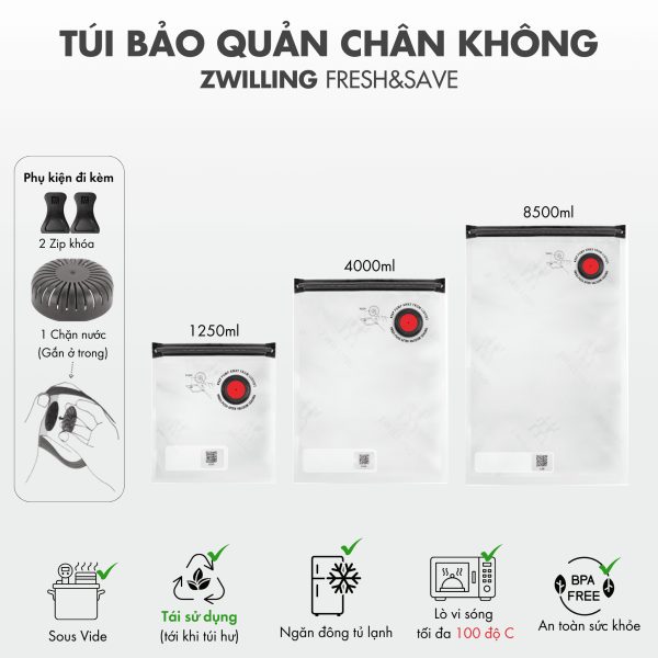 Bộ Hút Chân Không ZWILLING Fresh & Save 33 Món - Hình ảnh 10