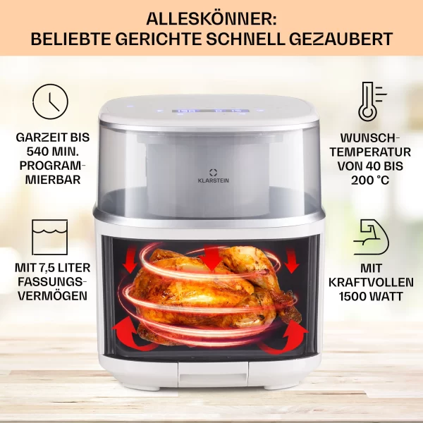 Nồi chiên khí nóng Klarstein Air Bloom 7.5 L - Hình ảnh 5