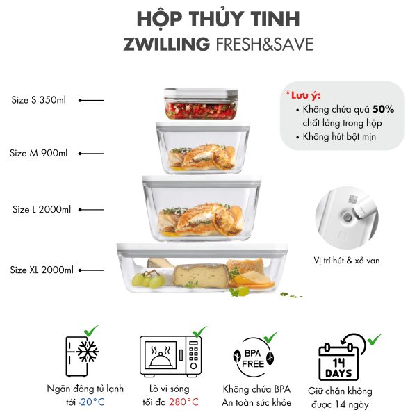 Bộ Hút Chân Không ZWILLING Fresh & Save 33 Món - Hình ảnh 12
