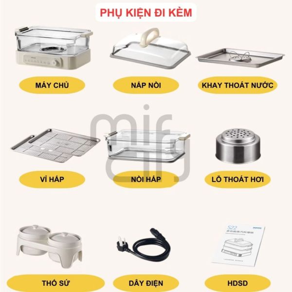 Nồi Hấp Điện Daewoo S22 8L - Hình ảnh 4