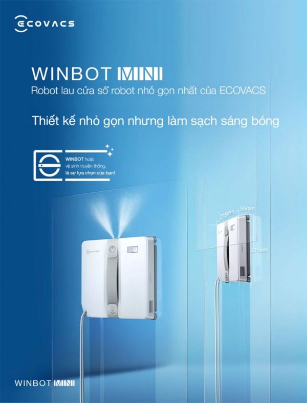 Robot Lau Kính Ecovacs Winbot Mini - Hình ảnh 6