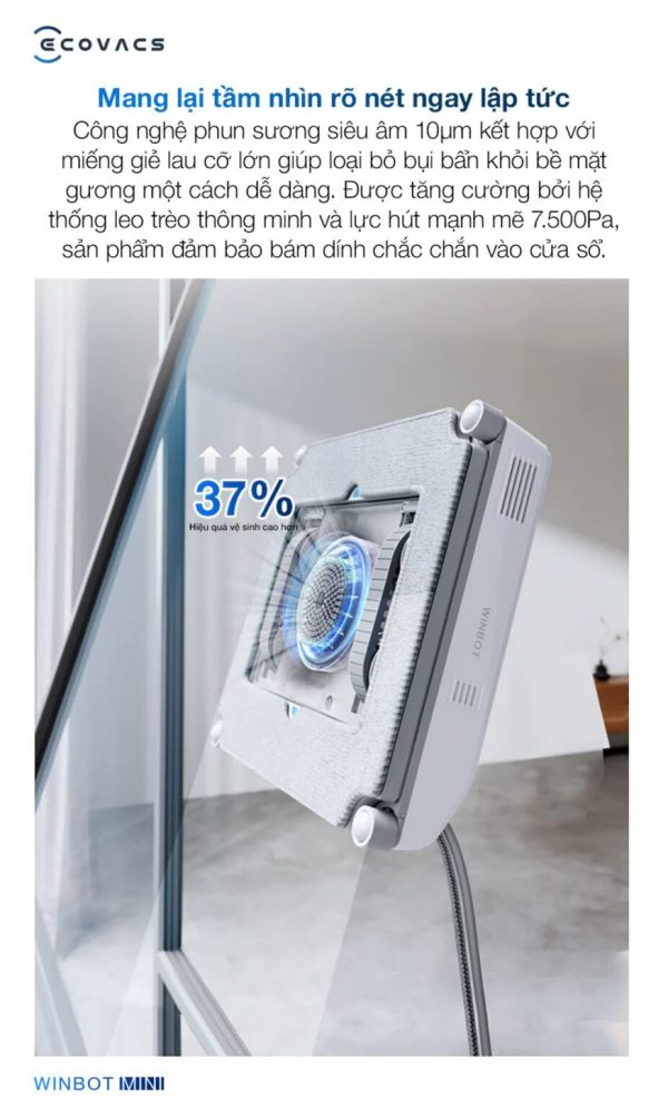 Robot Lau Kính Ecovacs Winbot Mini - Hình ảnh 11