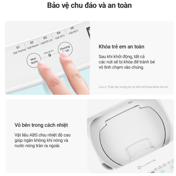 Máy Giặt Mini Lumias 3kg WS040WH - Hình ảnh 5