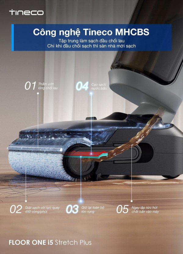 Máy lau sàn Tineco i5 Stretch Plus - Hình ảnh 8