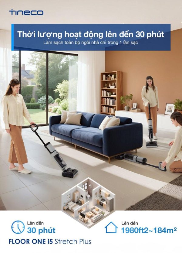 Máy lau sàn Tineco i5 Stretch Plus - Hình ảnh 4
