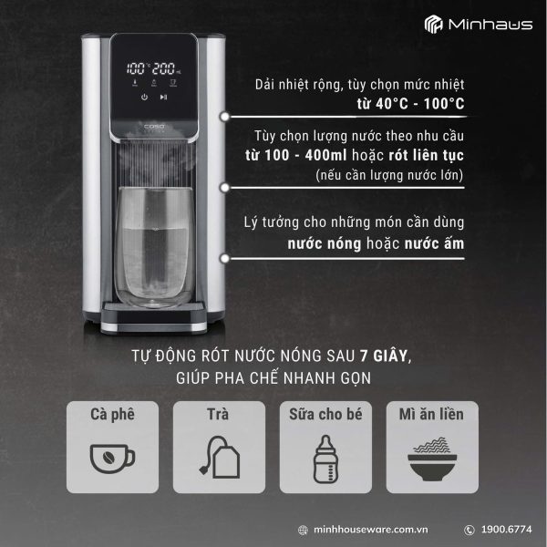 Bình Thủy Điện CASO HW630 - Hình ảnh 7