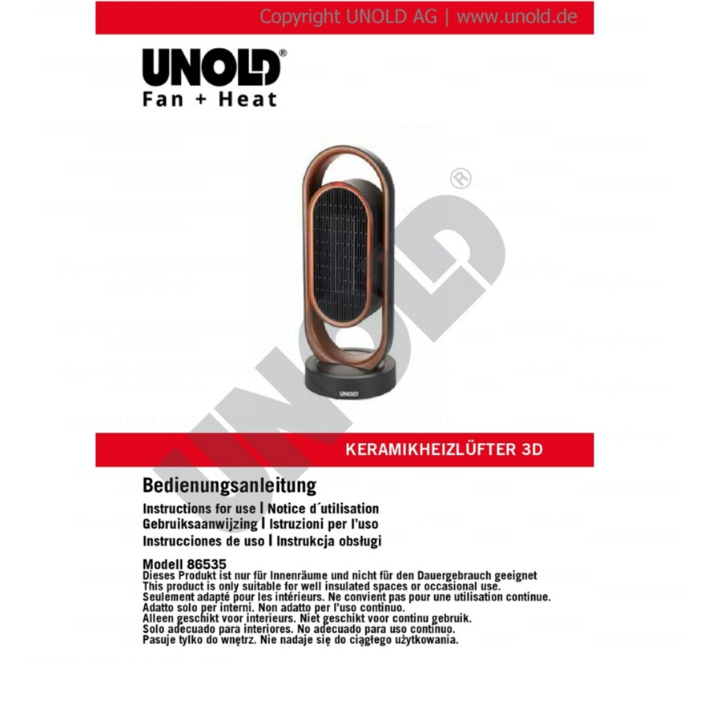 Quạt Sưởi Gốm UNOLD 86535 - Hình ảnh 2
