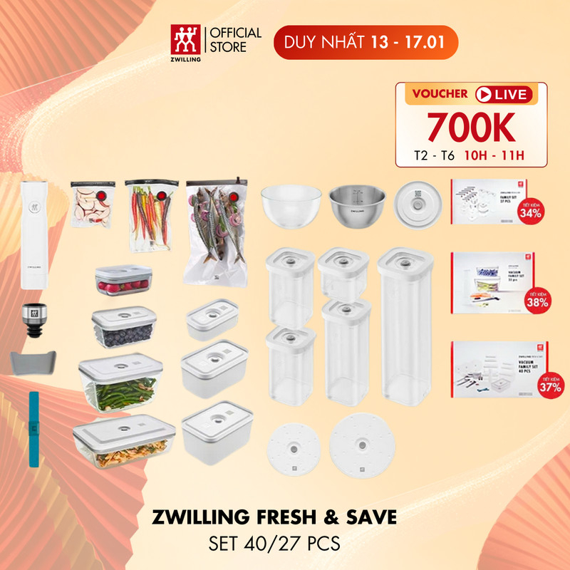 Bộ Hút Chân Không ZWILLING 40 Món