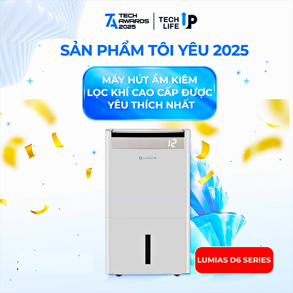 Máy hút ẩm kiêm lọc không khí thông minh Lumias D6s-60L - Hình ảnh 9