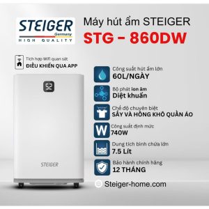 Máy Hút Ẩm Và Lọc Không Khí Steiger STG 860 60L