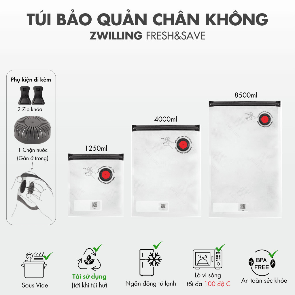 Bộ Hút Chân Không ZWILLING 40 Món - Hình ảnh 3
