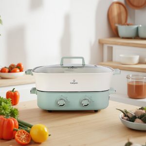 Bếp Lẩu Nướng KANPEL 2 Ngăn Tháo Rời 6.5L