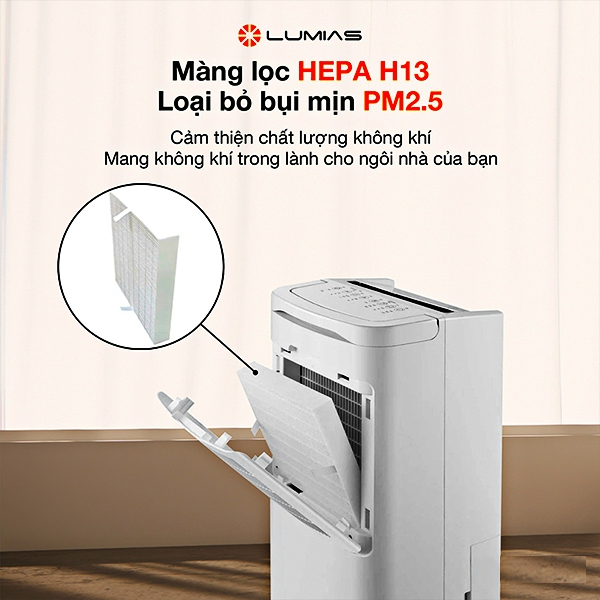 Máy hút ẩm kiêm lọc không khí thông minh Lumias D6s-60L - Hình ảnh 3