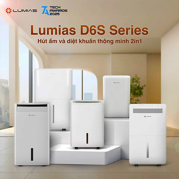 Máy hút ẩm kiêm lọc không khí thông minh Lumias D6s-60L - Hình ảnh 2