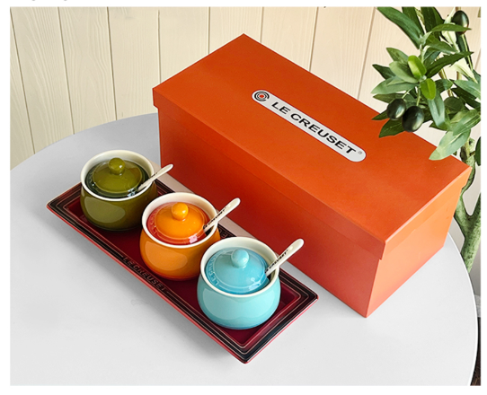 Bộ 3 Hũ Gia Vị Tròn Le Creuset 12cm