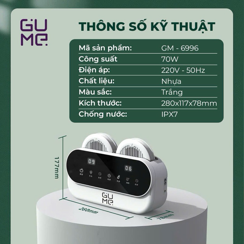 Máy khử khuẩn Gume GM-6996 - Hình ảnh 8
