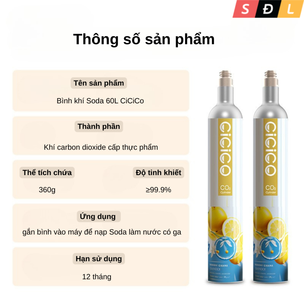 Bình Khí Soda 60L Cho Máy Soda - Hình ảnh 4