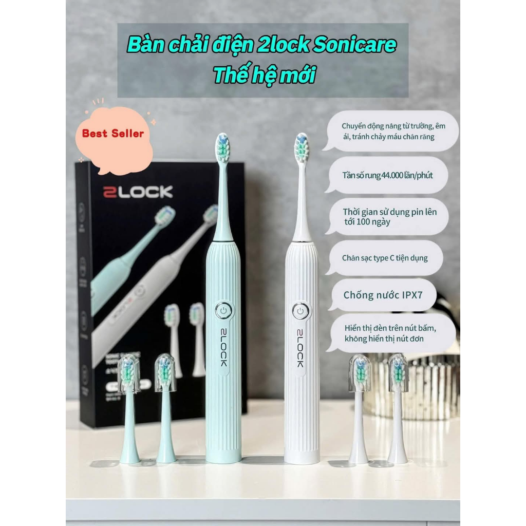 BÀN CHẢI ĐÁNH RĂNG 2LOCK SONICARE