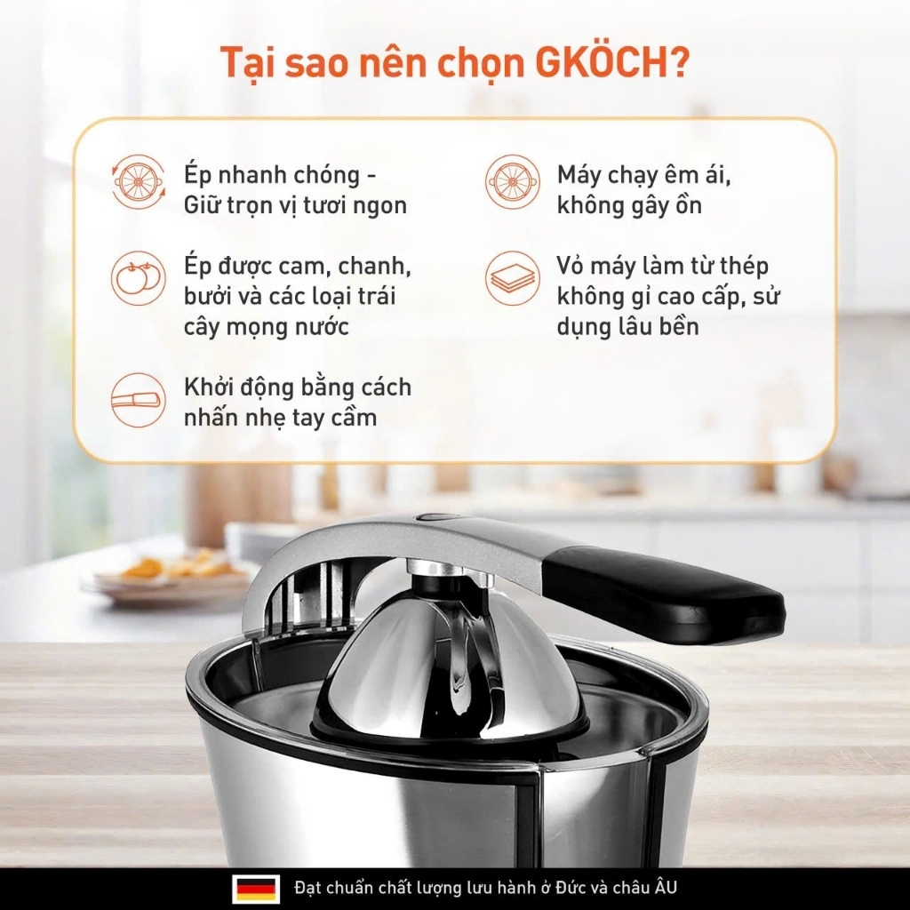 MÁY VẮT CAM GKÖCH GERMANY 160W - Hình ảnh 10