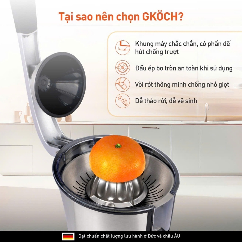 MÁY VẮT CAM GKÖCH GERMANY 160W - Hình ảnh 2