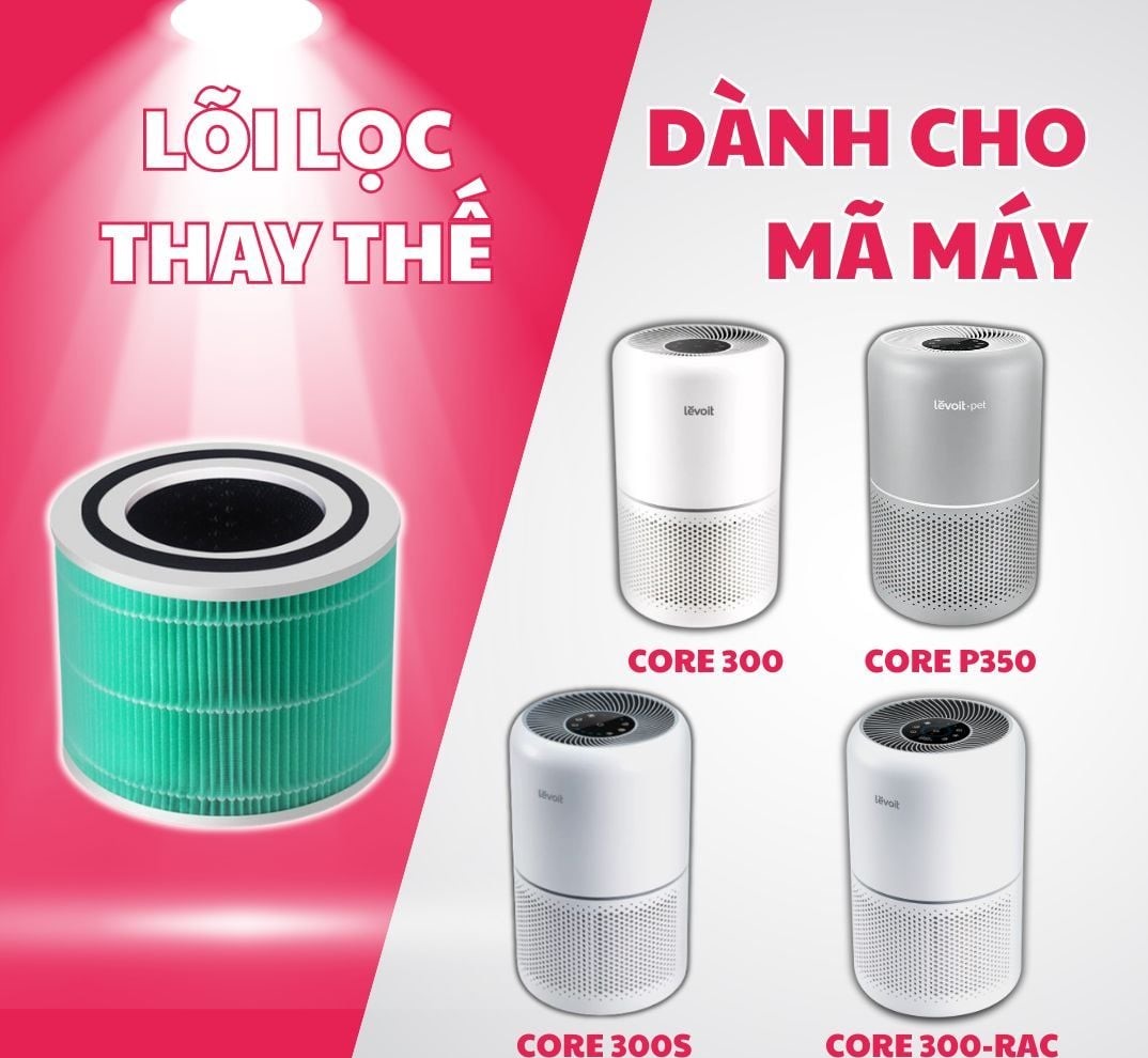 Lõi Lọc Không Khí Levoit Core 300, Core 300S, CORE P350,CORE 300-RAC - Hình ảnh 3