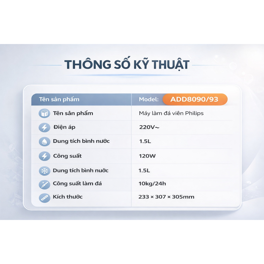 Máy Làm Đá Mini Philips - Hình ảnh 5