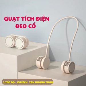 Quạt Đeo Cổ Tích Điện Gấp Gọn