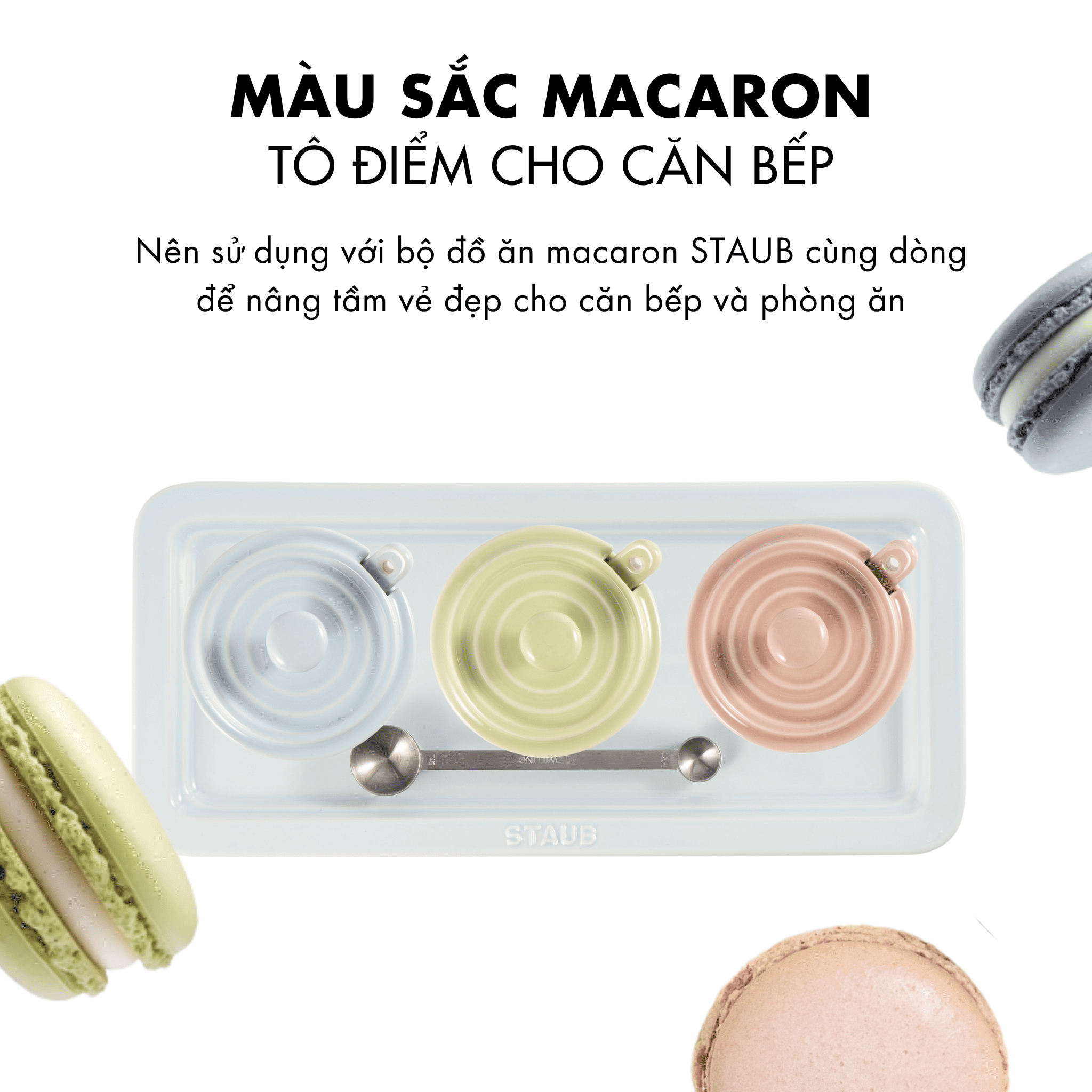 Bộ 3 Hũ Đựng Gia Vị Gốm Sứ STAUB - Hình ảnh 4