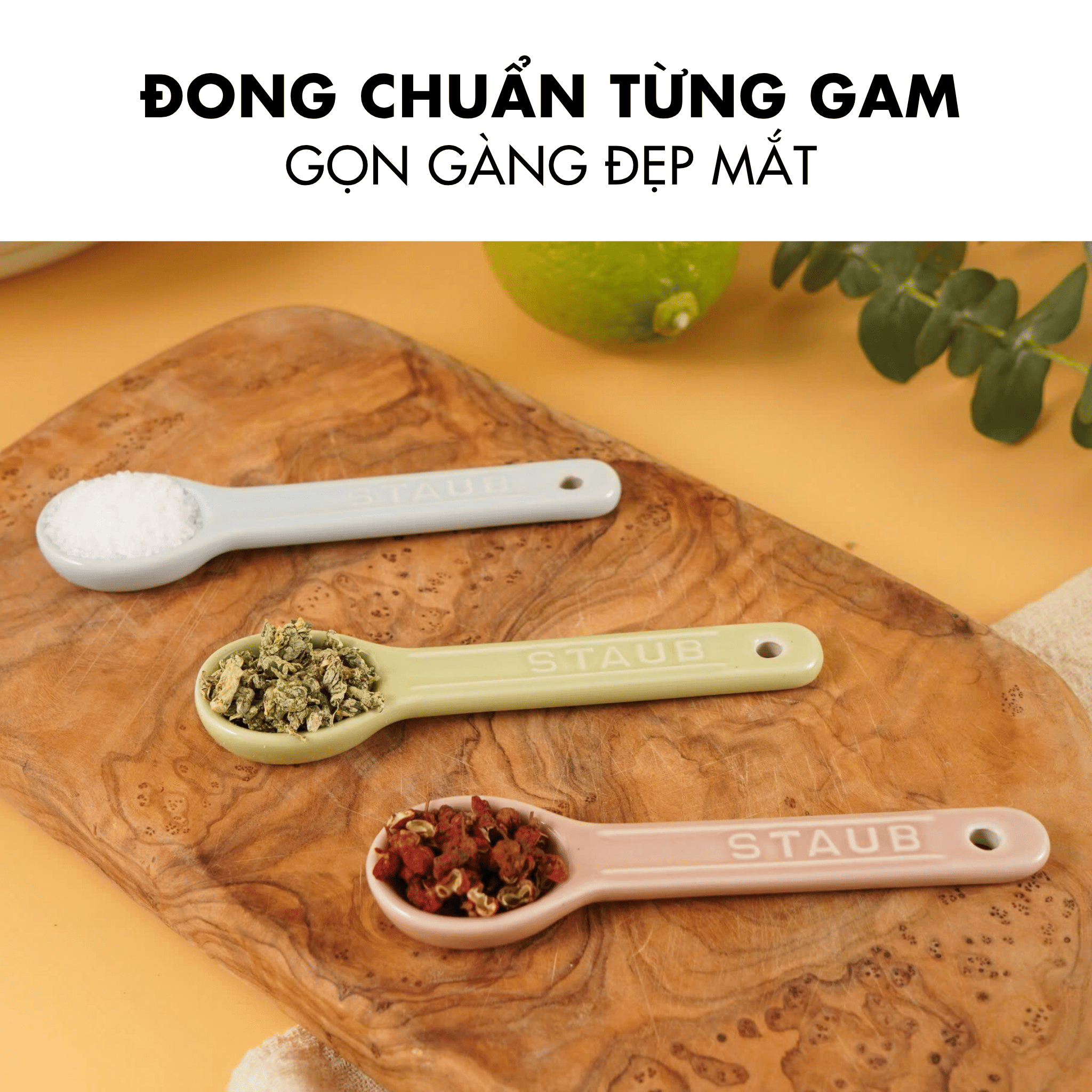 Bộ 3 Hũ Đựng Gia Vị Gốm Sứ STAUB - Hình ảnh 5