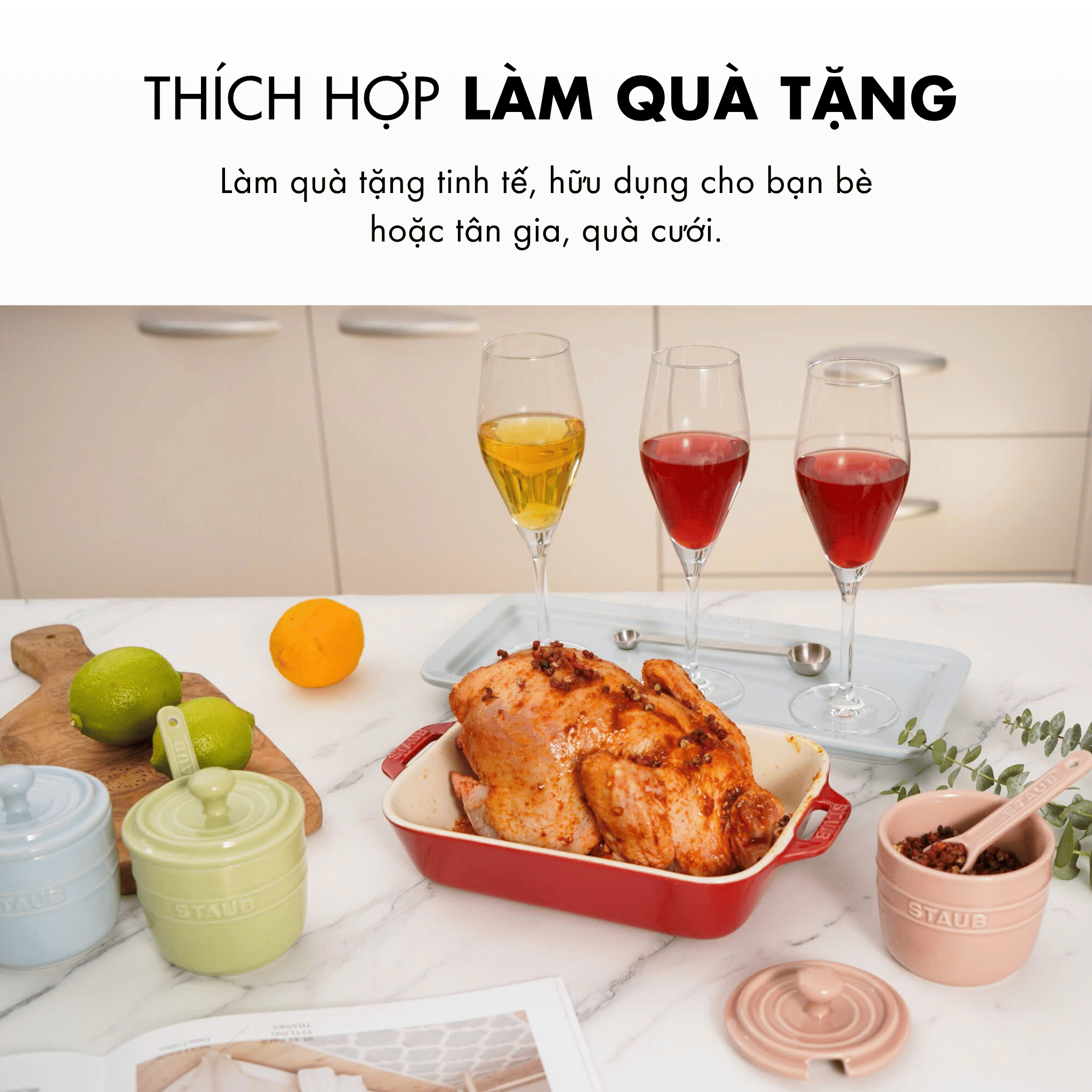 Bộ 3 Hũ Đựng Gia Vị Gốm Sứ STAUB - Hình ảnh 7