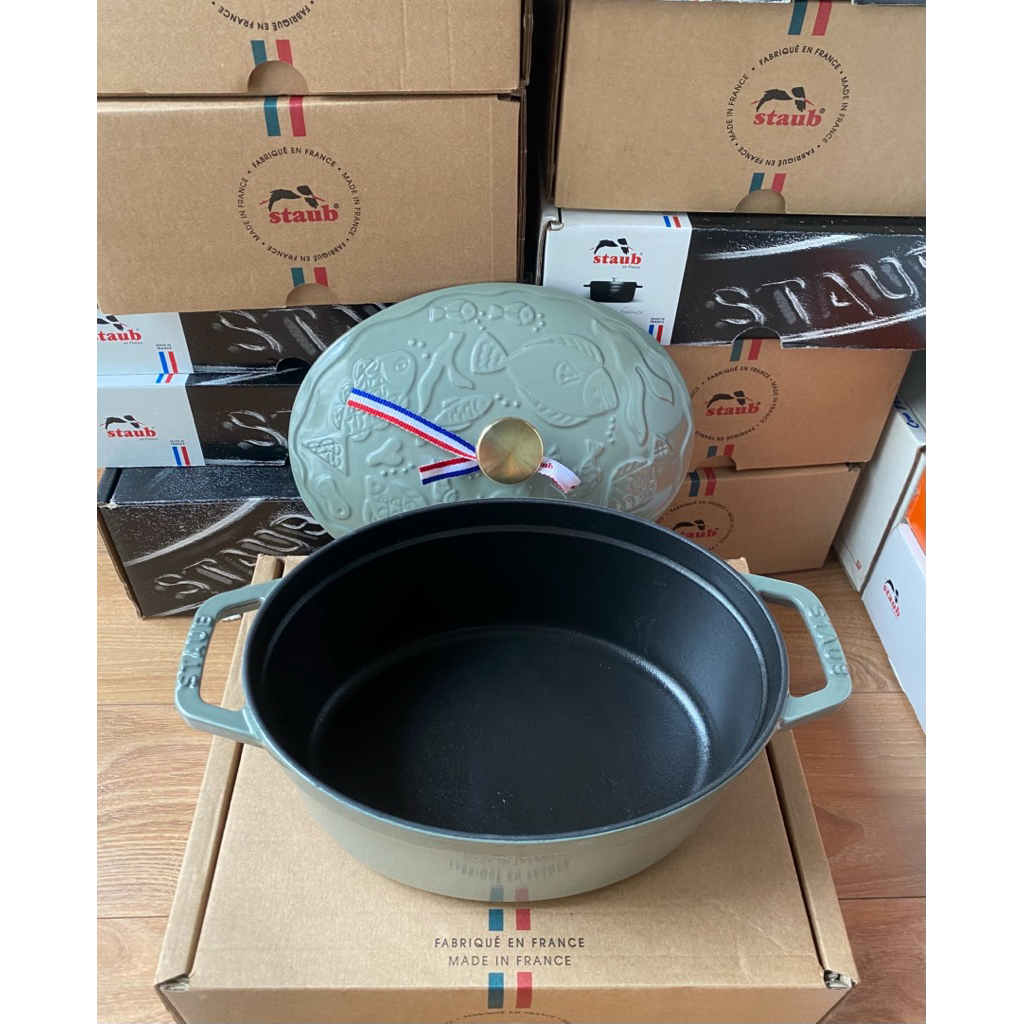 Nồi Gang STAUB Oval 23cm Cocotte Ocean - Hình ảnh 2