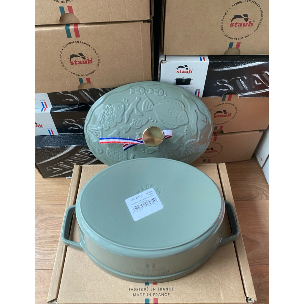 Nồi Gang STAUB Oval 23cm Cocotte Ocean - Hình ảnh 3