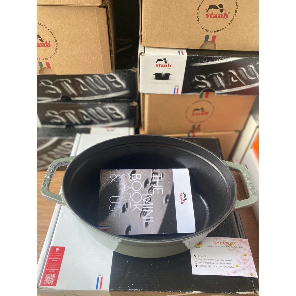 Nồi Gang STAUB Oval 23cm Cocotte Ocean - Hình ảnh 5