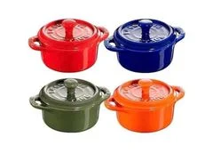 Bộ 4 Nồi Mini Staub Cocottes 10cm 200ml Nhiều Màu