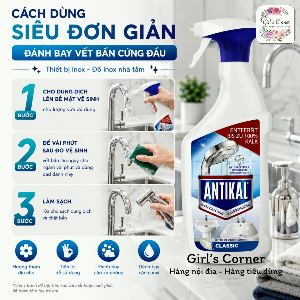 Chai Xịt Vệ Sinh Và Chống Ăn Mòn Inox Antikal - Hình ảnh 4