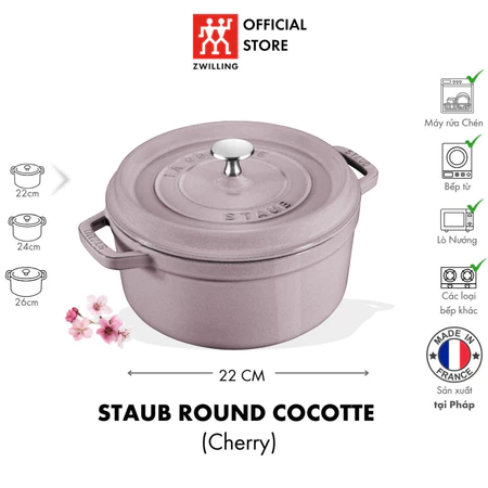 Nồi Gang STAUB La Cocotte Cherry Blossom - Hình ảnh 5