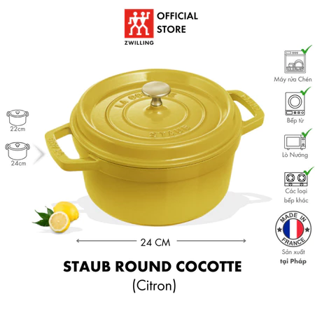 Nồi Gang STAUB La Cocotte Màu Citron - Hình ảnh 4