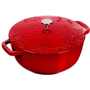 Nồi Gang Staub Hoa Tuyết Đỏ Cherry 24cm