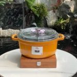 Nồi Gang Staub Vung Kính 24cm 3.7L