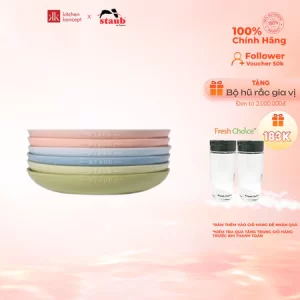 Set 6 Đĩa Sâu Lòng Staub Macaron 22cm
