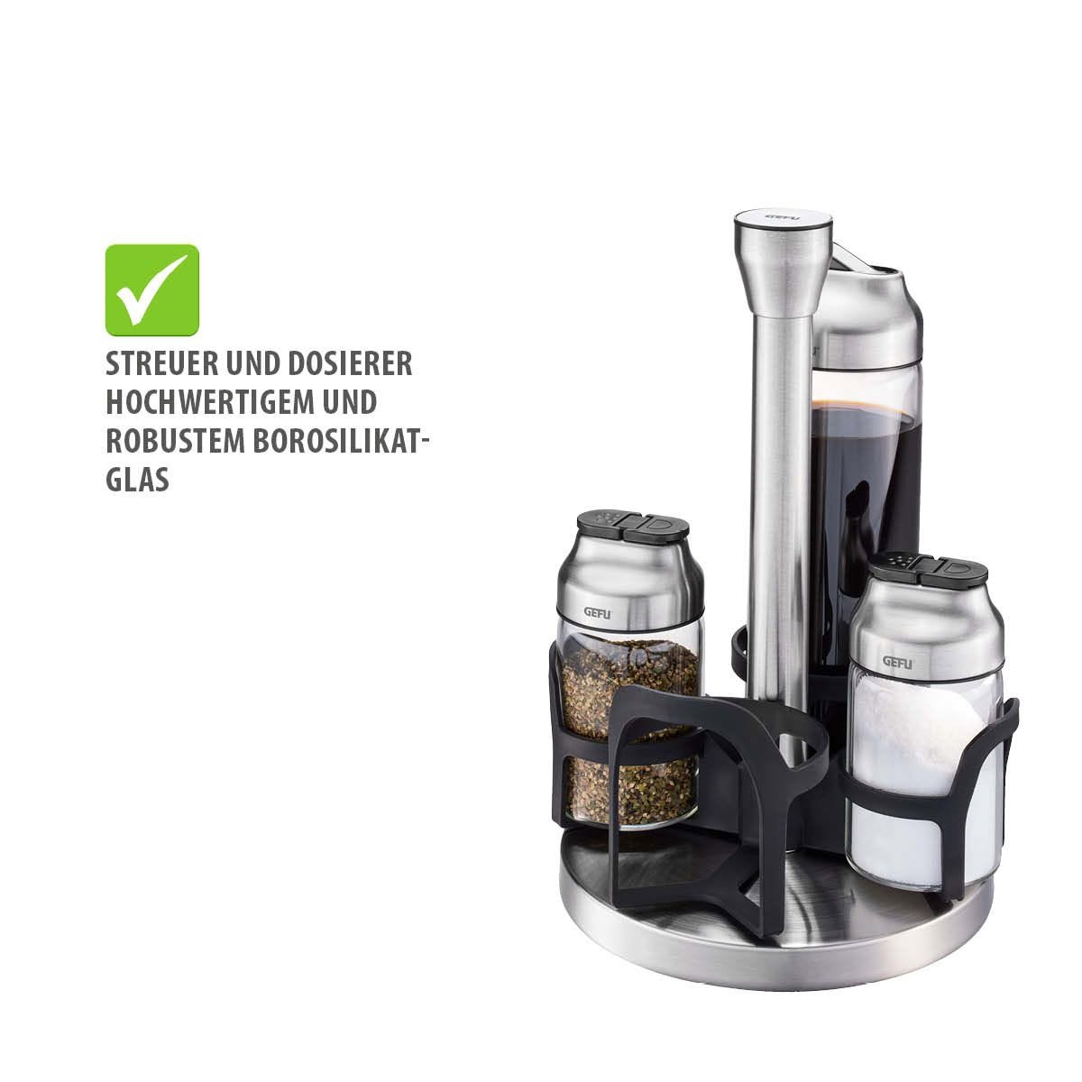 Set 4 Bình Gia Vị Dầu Giấm Kèm Giá Xoay GEFU - Hình ảnh 3