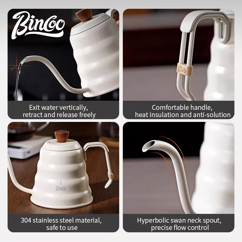 Ấm Cổ Ngỗng Bincoo 600 ml | Ấm Cổ Ngỗng Pha Cà Phê Bếp Từ - Hình ảnh 6