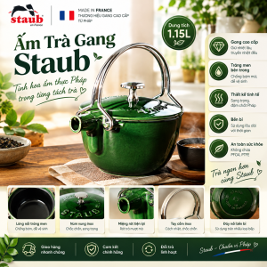 Ấm Trà Gang Staub 1.15L