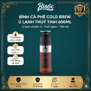 Bình Cà Phê Cold Brew Ủ Lạnh Thủy Tinh Bincoo 600ml
