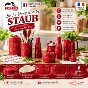 Bộ Lọ Đựng Gia Vị Staub Đỏ