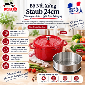 Bộ Nồi Xửng Staub 24cm