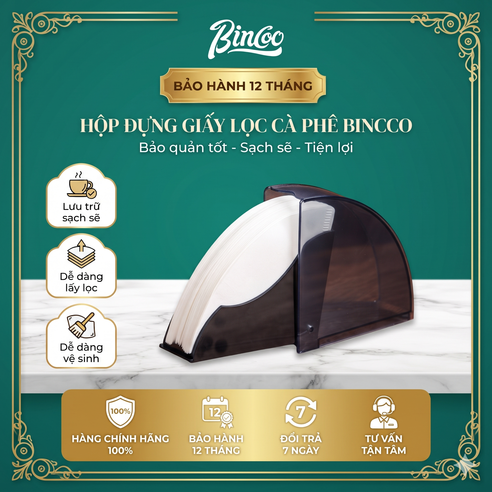 Hộp Đựng Giấy Lọc Cà Phê Bincoo