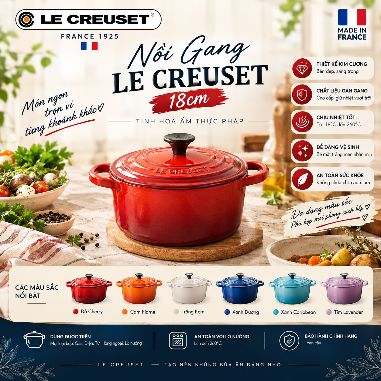 Nồi Gang Le Creuset 18cm