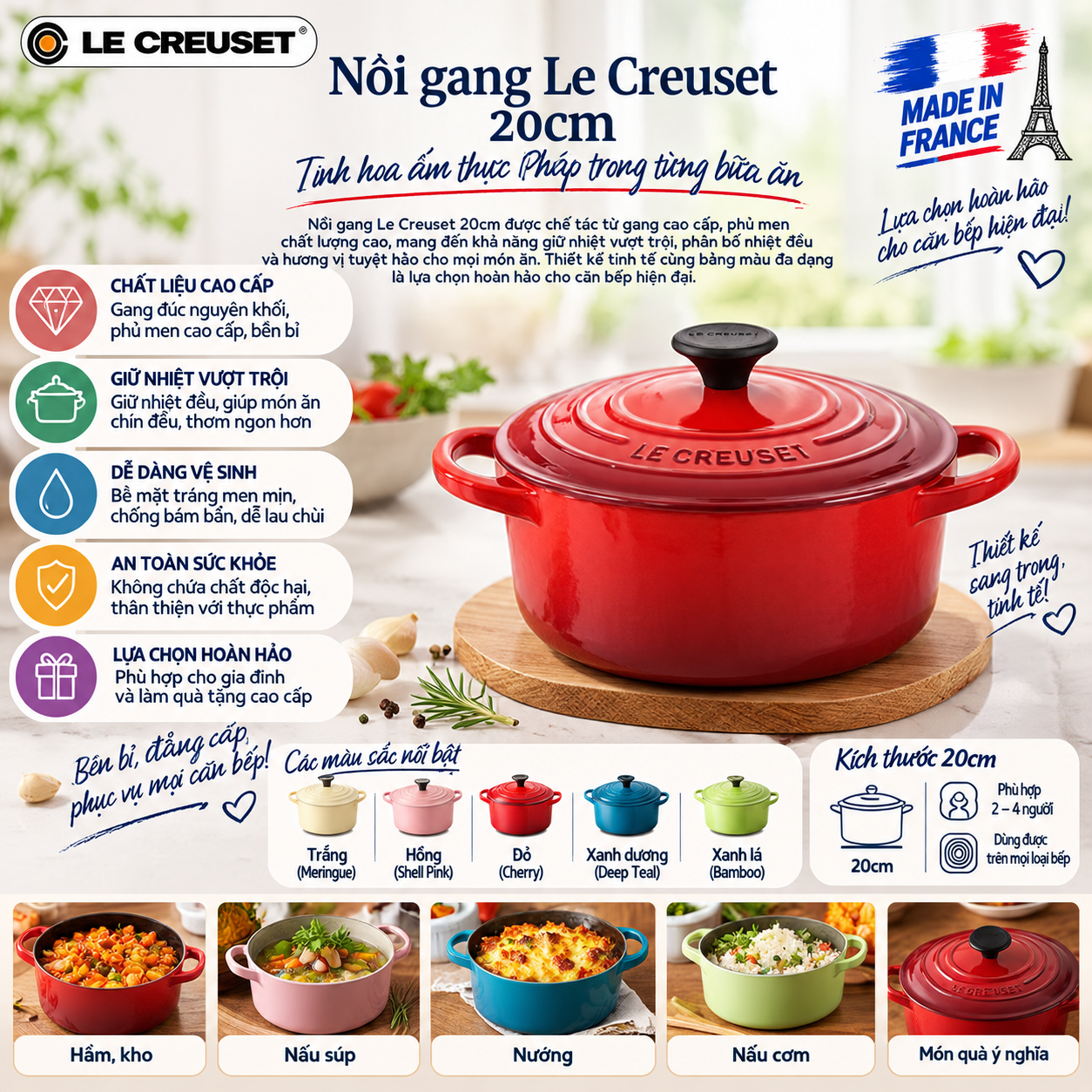 Nồi Gang Le Creuset 20cm